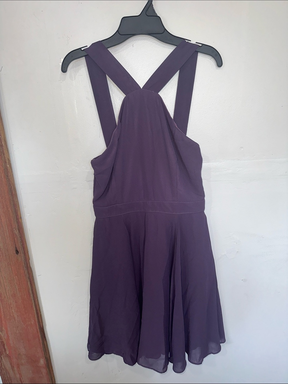 Lulu's Plum Cross-Back Midi Dress
